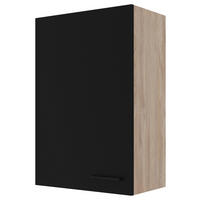 KÜCHENOBERSCHRANK 60/89/32 cm  in Schwarz, Eichefarben  - Eichefarben/Schwarz, KONVENTIONELL, Holzwerkstoff/Metall (60/89/32cm) - FlexWell