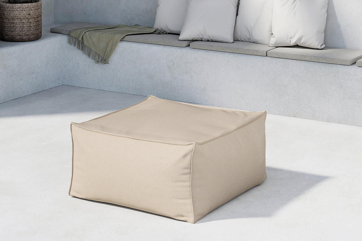 LOUNGEFÅTÖLJ  - beige, Modern, textil (85/40/85cm) - Gardena