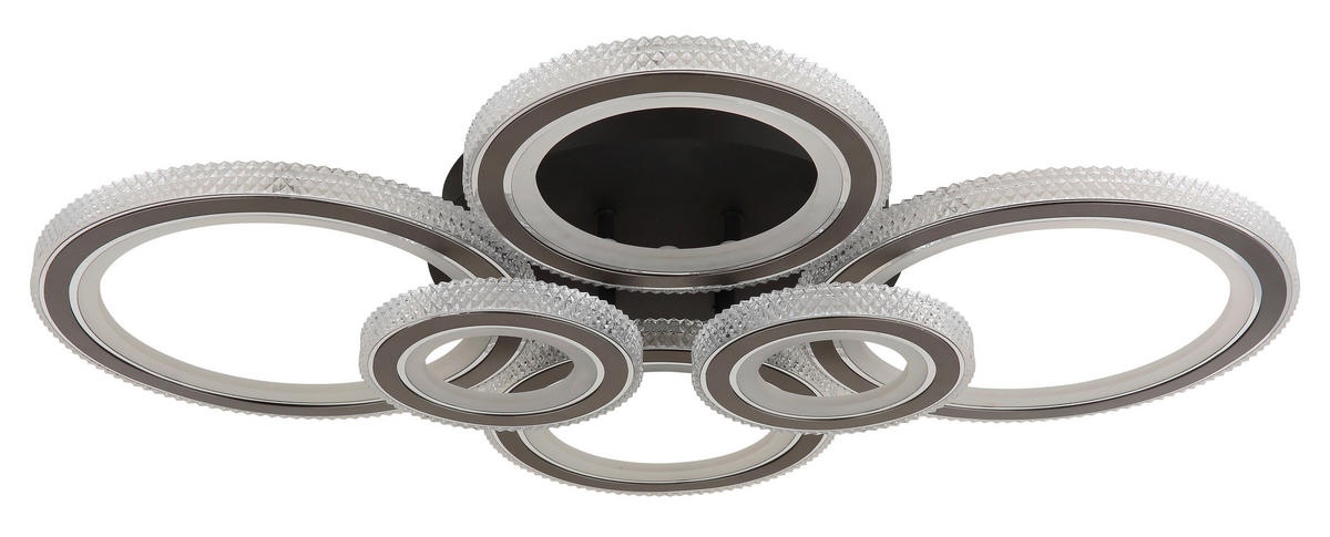 LED-DECKENLEUCHTE KORA 78/56/12 cm  - Klar/Anthrazit, Design, Kunststoff/Metall (78/56/12cm) - Globo