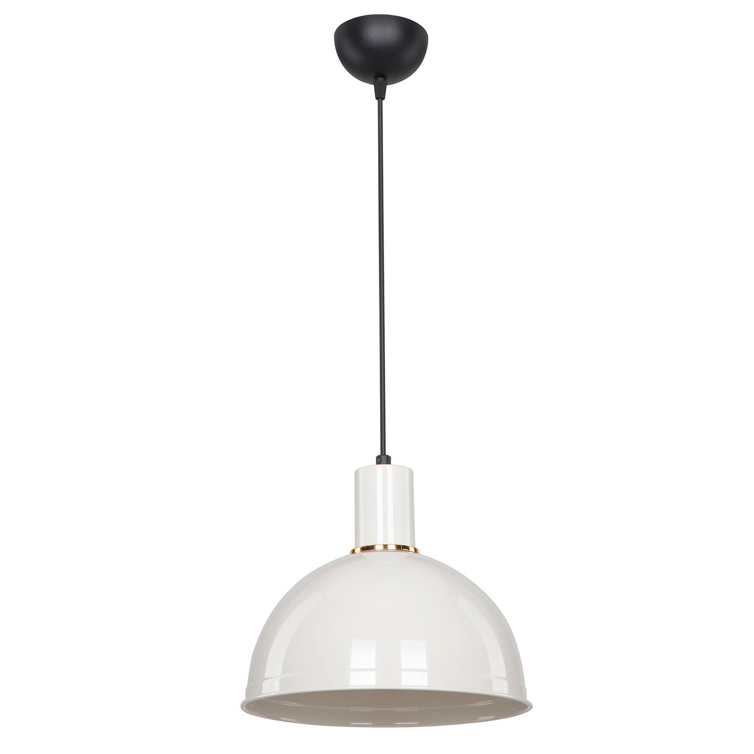 HÄNGELEUCHTE 27/90 cm   - Goldfarben/Weiß, Basics, Metall (27/90cm)