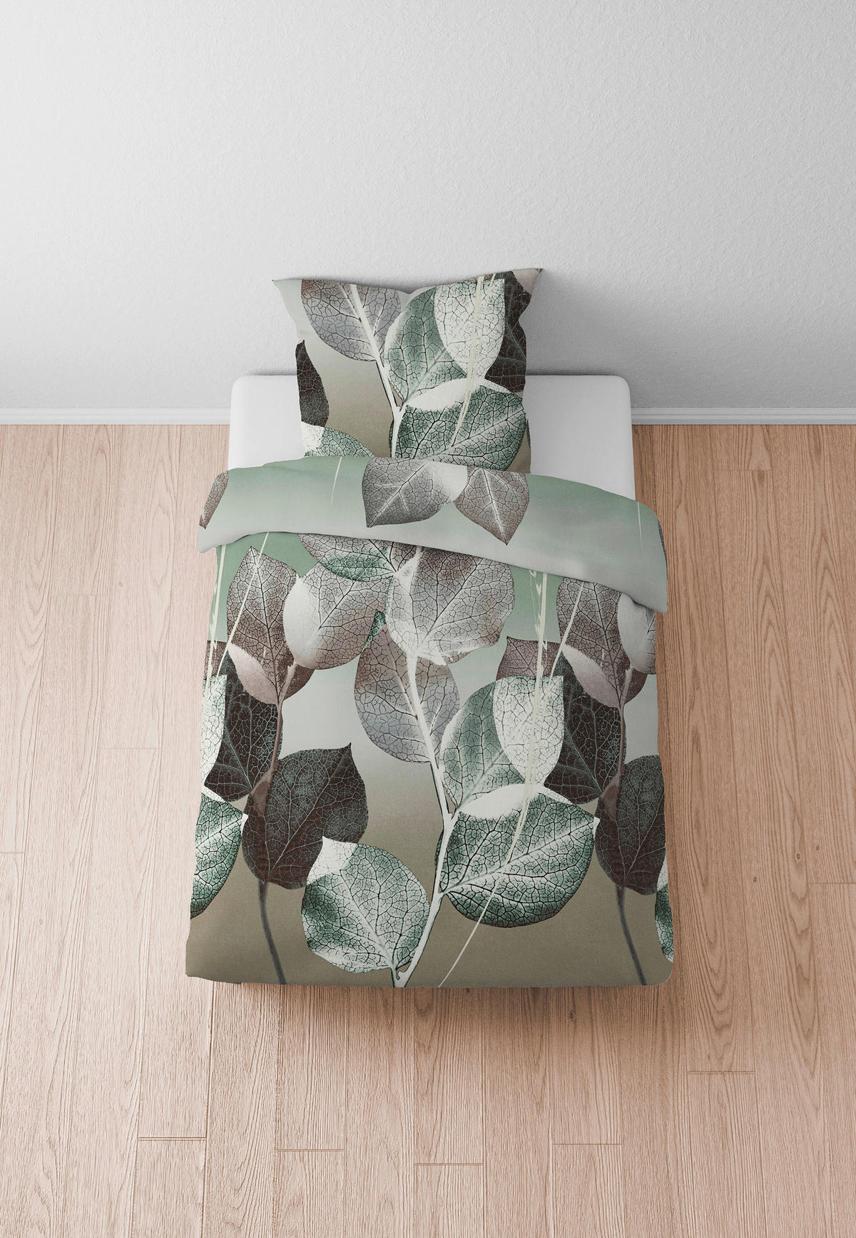 WENDEBETTWÄSCHE 2-teilig Satin, Flachgewebe 140/200 cm  - Dunkelgrün, Basics, Textil (140/200cm) - Esposa