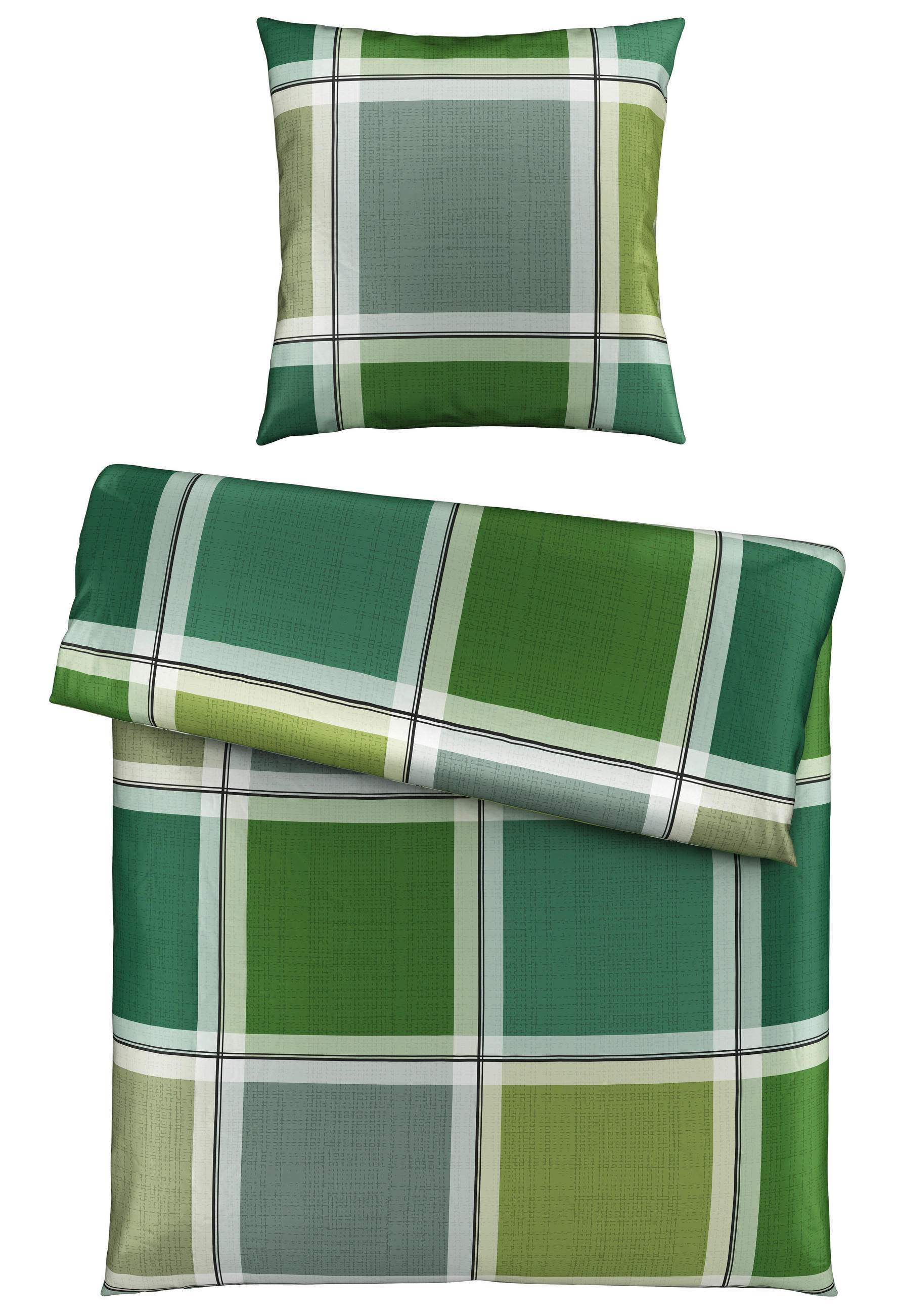 BETTWÄSCHE Javerdat Satin 155/220 cm  - Grün, Basics, Textil (155/220cm) - Novel