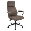 CHEFSESSEL Webstoff Schwarz, Taupe  - Taupe/Schwarz, MODERN, Kunststoff/Textil (60/108-116/67cm) - MID.YOU