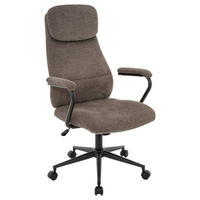 CHEFSESSEL Webstoff Schwarz, Taupe  - Taupe/Schwarz, MODERN, Kunststoff/Textil (60/108-116/67cm) - MID.YOU