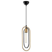 HÄNGELEUCHTE 32/132 cm   - Goldfarben/Schwarz, Design, Metall (32/132cm) - P & B