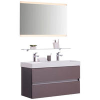 BADRUM 100 cm  - vit/ekfärgad, Modern, trämaterial/glas (100cm) - Dieter Knoll