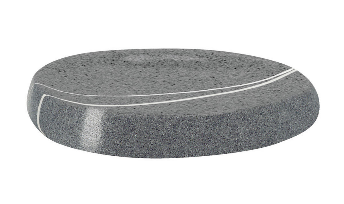 POSUDA ZA SAPUN  siva  plastika  - siva, Osnovno, plastika (12,8/2,0cm) - Kleine Wolke