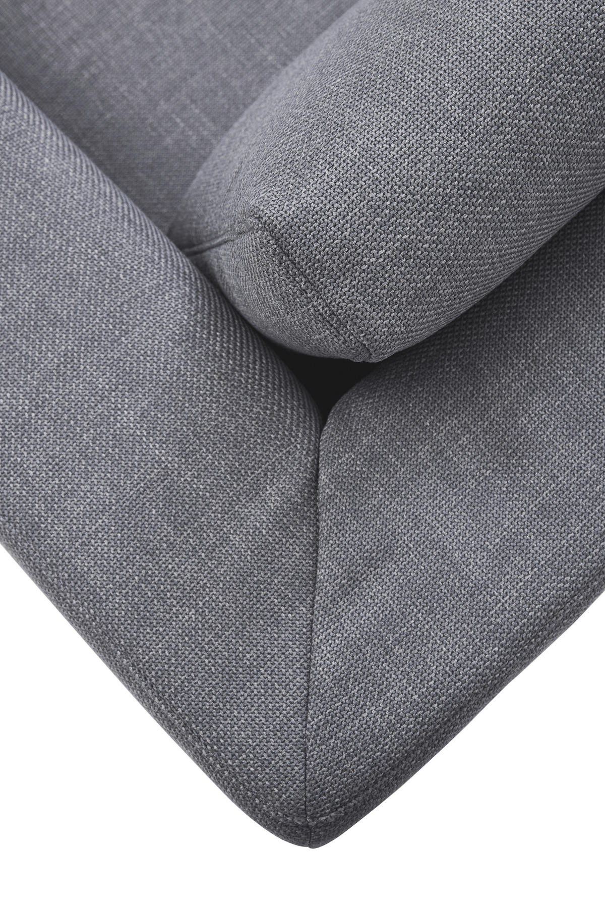 ECKSOFA inkl. Funktion Heaven Dunkelgrau Flachgewebe  - Chromfarben/Dunkelgrau, KONVENTIONELL, Textil/Metall (242/162cm) - Tom Tailor