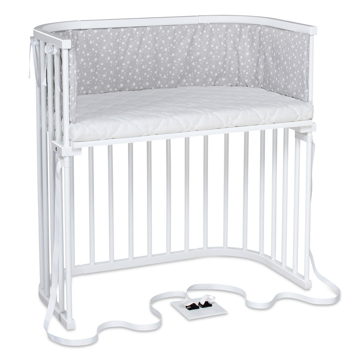 BEISTELLBETT Babybay Boxspring 94/54/96,5 cm  - Weiß, Basics, Holz (94/54/96,5cm) - Babybay