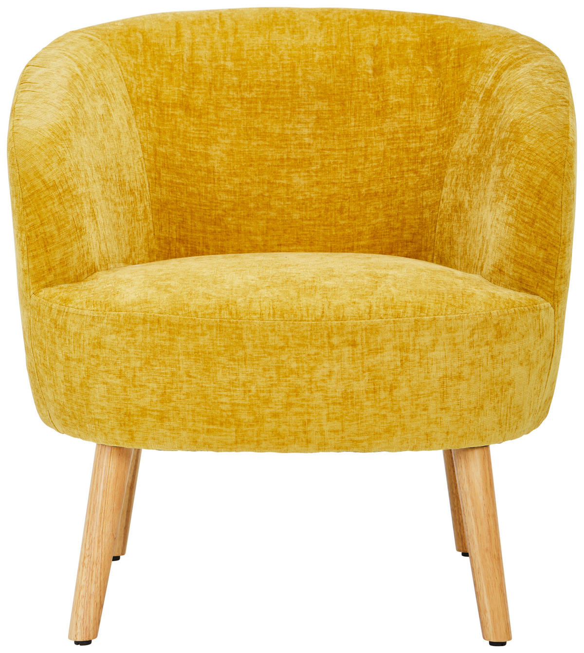 COCKTAILSESSEL Flachgewebe Ecru, Gelb    - Ecru/Gelb, Design, Holz/Textil (72/71/74cm) - MID.YOU