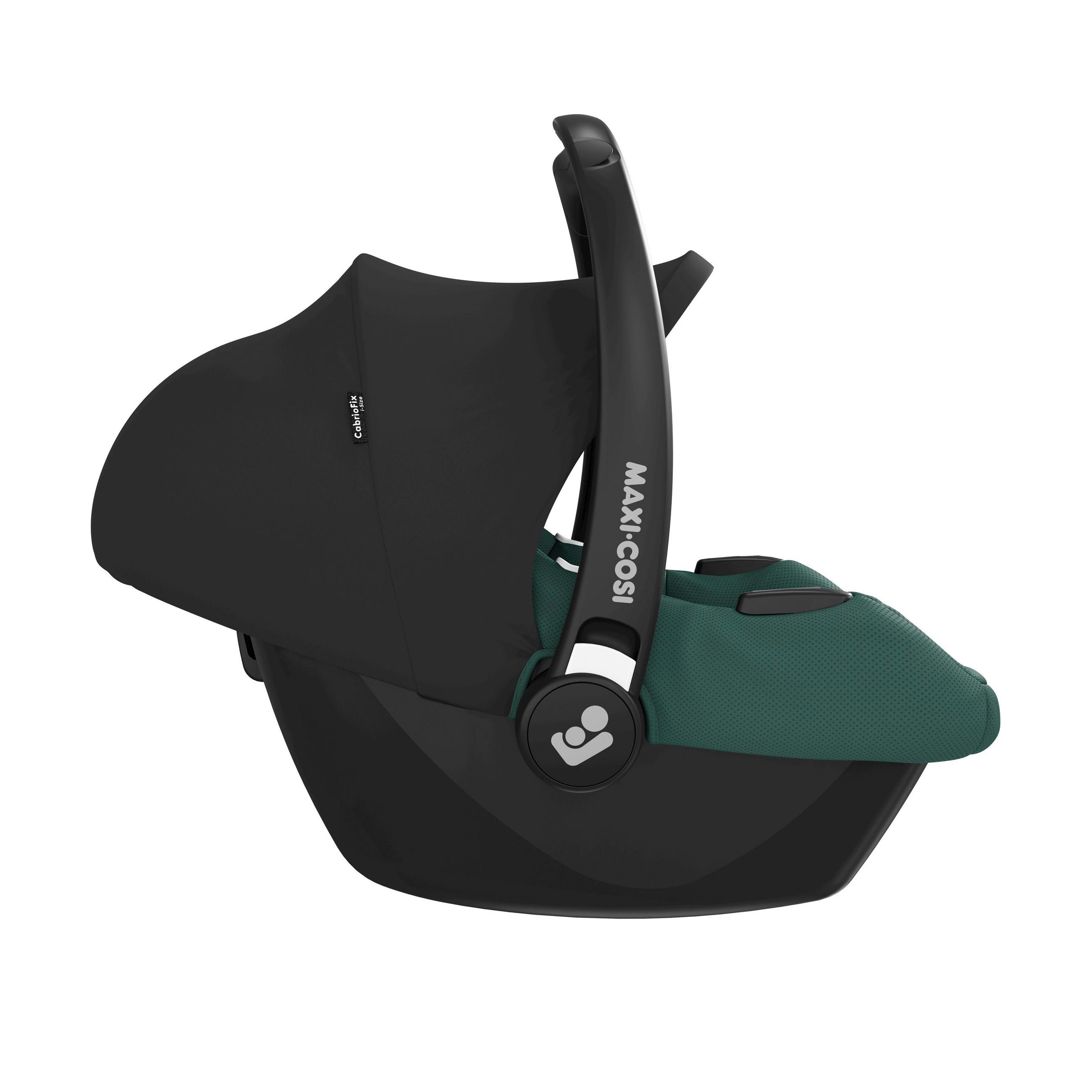BABYSCHALE Cabriofix i-Size Essential Green   - Dunkelgrün, Basics, Kunststoff/Textil (44/55,5/66cm) - Maxi-Cosi