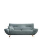 3-SITZER-SOFA in Chenille Blau  - Wildeiche/Blau, Modern, Holz/Textil (205/81/90cm) - MID.YOU