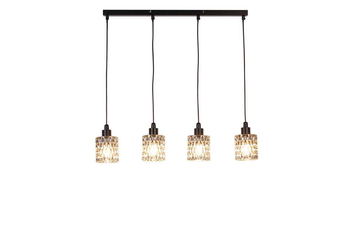 HÄNGELEUCHTE 90/11/112 cm    - Graubraun, Trend, Glas/Metall (90/11/112cm) - Novel