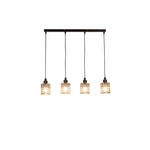 HÄNGELEUCHTE 90/11/112 cm  - Graubraun, Trend, Glas/Metall (90/11/112cm) - Novel