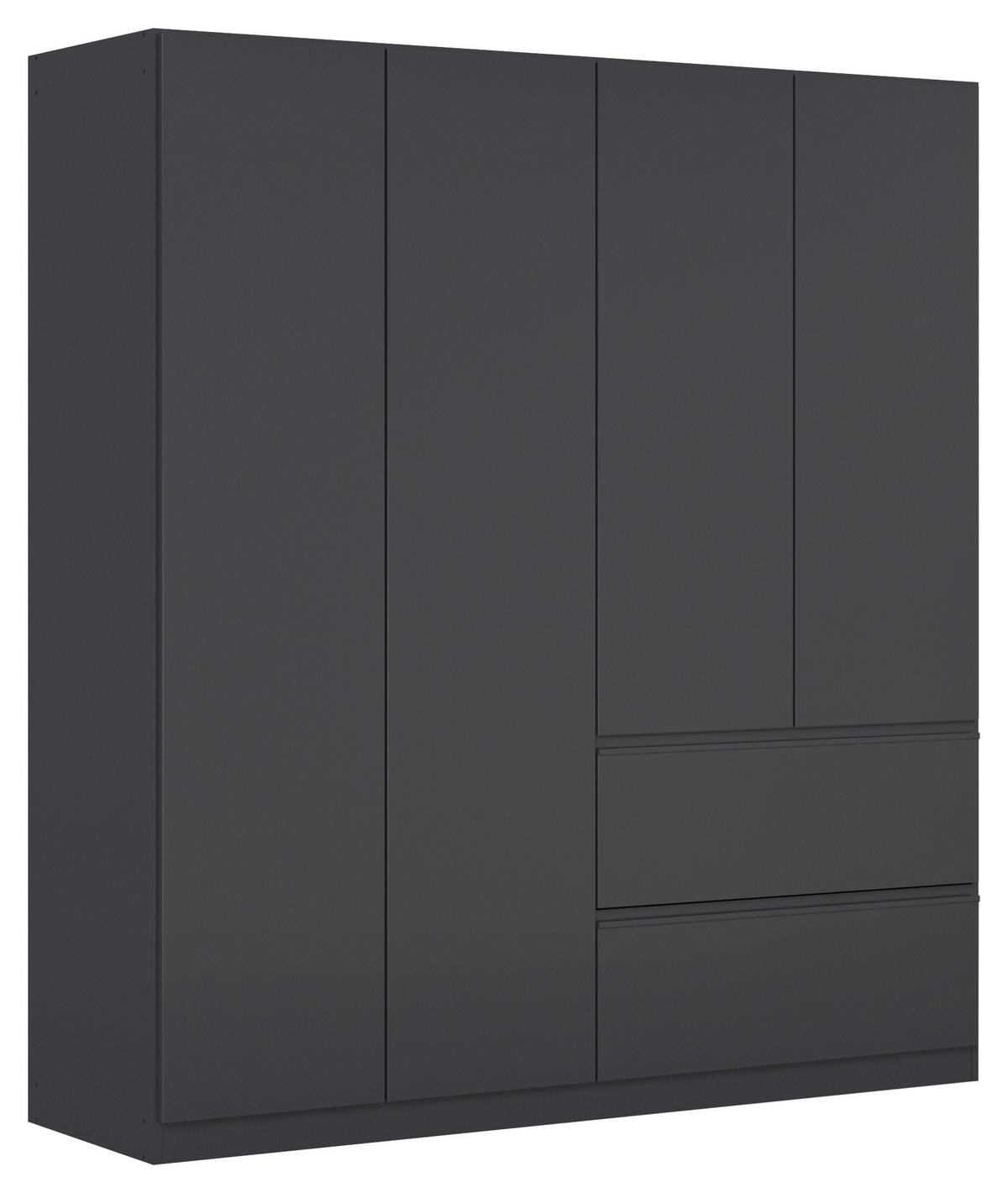 DREHTÜRENSCHRANK  in Grau  - Grau, MODERN, Holzwerkstoff (181/197/54cm) - Rauch Möbel