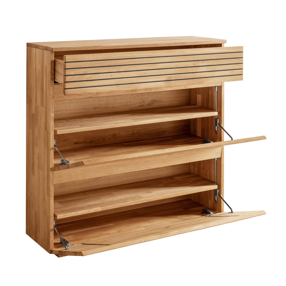SCHUHKIPPER  in 110/105/35 cm  - Eichefarben, Natur, Holz (110/105/35cm) - Linea Natura