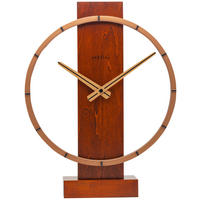 TISCHUHR 27/34/7,5 cm   - Braun, Basics, Holz (27/34/7,5cm)