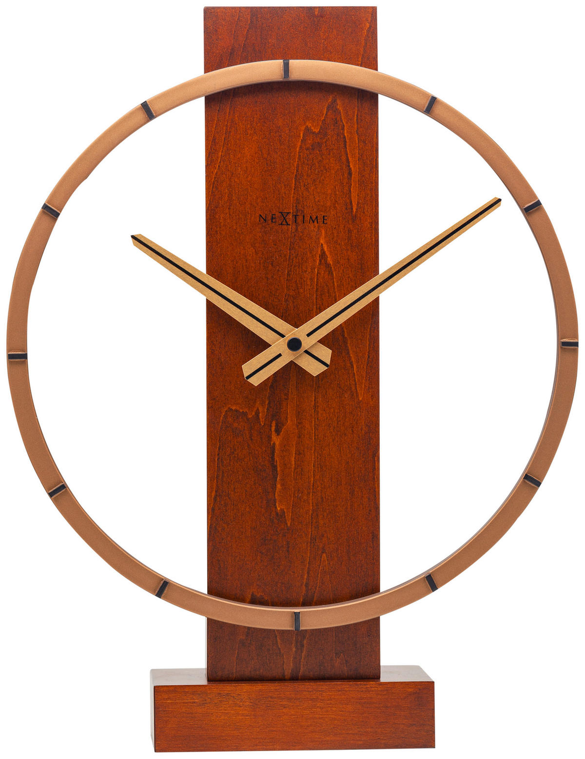 TISCHUHR 27/34/7,5 cm   - Braun, Basics, Holz (27/34/7,5cm)