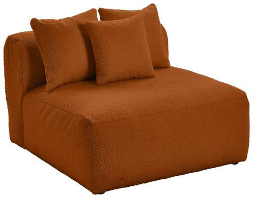 SOFAELEMENT in Flachgewebe, Teddystoff Rostfarben - Rostfarben, Trend, Textil (100/70/122cm) - Livetastic