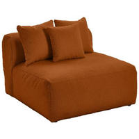 SOFAELEMENT in Flachgewebe, Teddystoff Rostfarben  - Rostfarben, Trend, Textil (100/70/122cm) - Livetastic