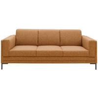 3-SITZER-SOFA in Webstoff Messingfarben  - Messingfarben/Schwarz, Design, Textil/Metall (210/82/90cm) - LOOKS by W.Joop