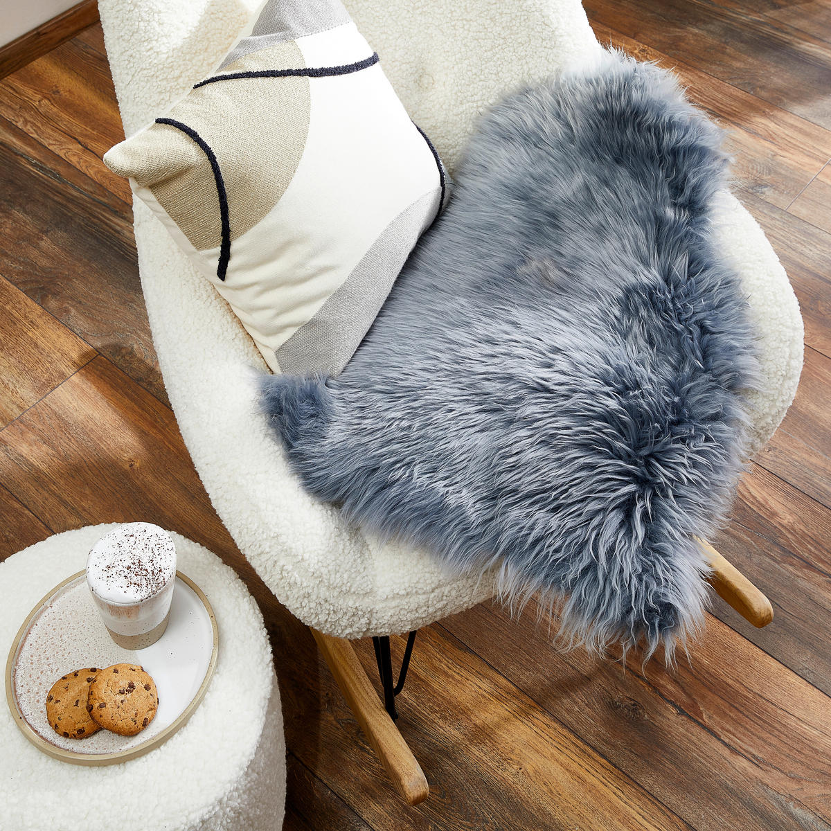 SCHAFFELL 65/45 cm Perth Grau  - Grau, Basics, Fell (65/45cm) - Linea Natura