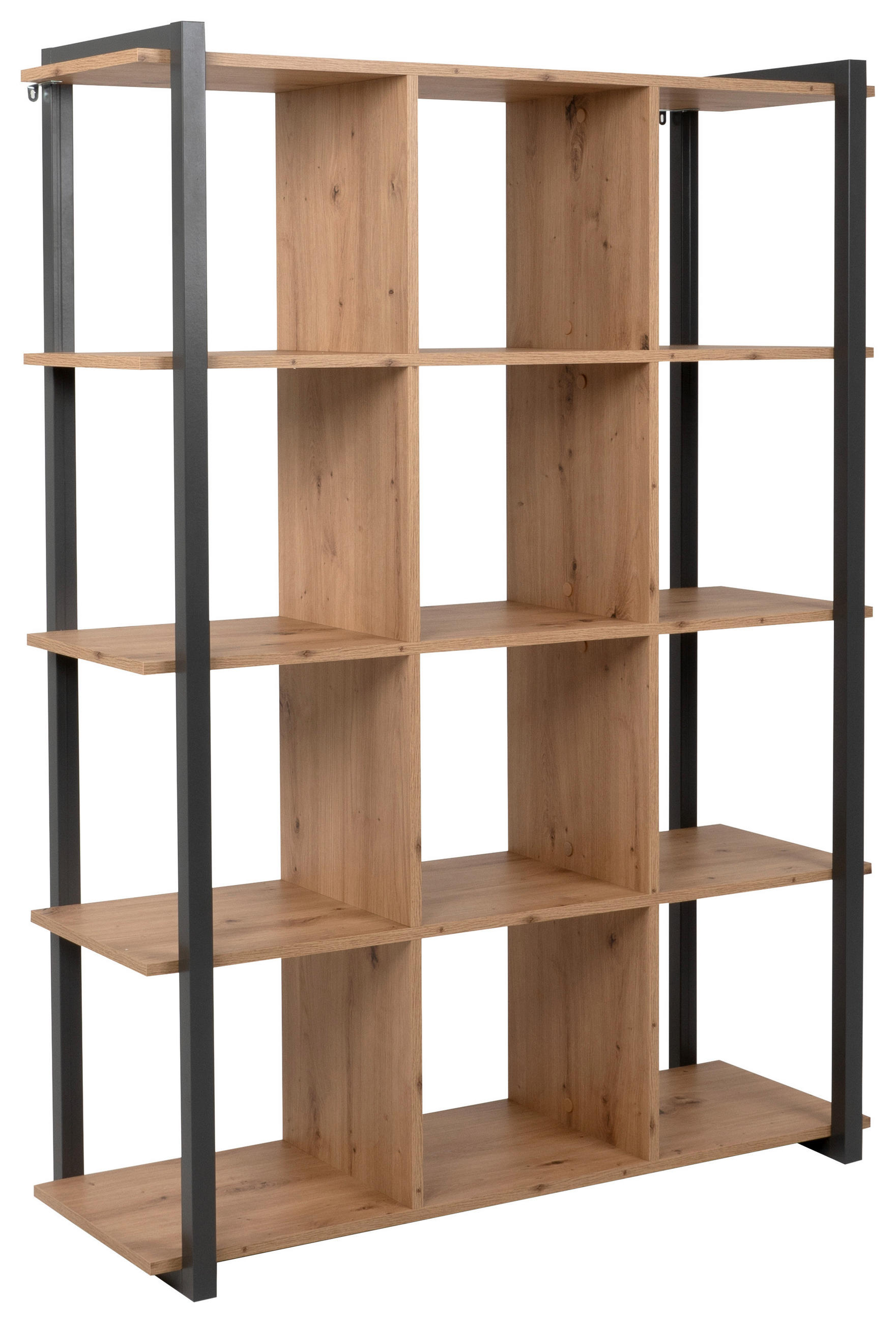 Mid.you Regal Anthrazit, Eiche 107x145x39 cm