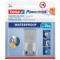 Klebehaken Powerstrips  in Edelstahlfarben  - Edelstahlfarben, Basics, Metall (1,4/3,4/1,4cm) - Tesa