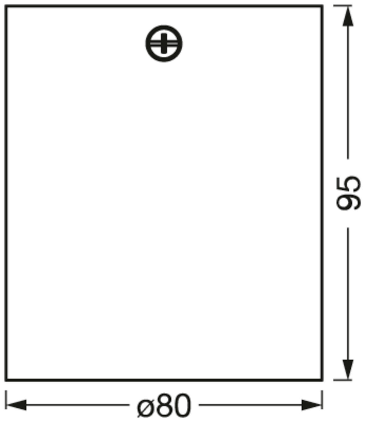 LED-DECKENLEUCHTE 8/9,5 cm   - Schwarz, Basics, Metall (8/9,5cm) - Osram