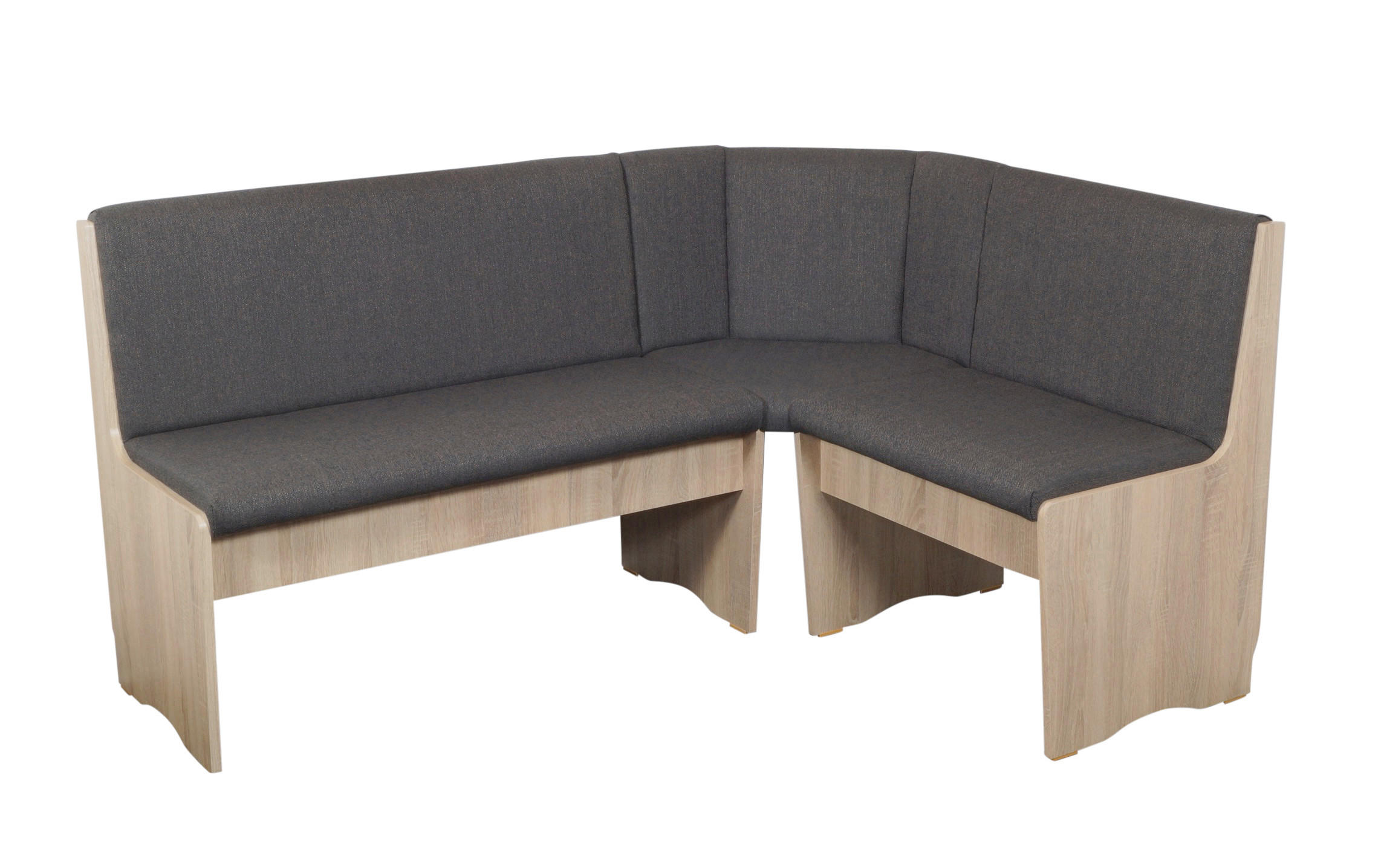 ECKBANK Webstoff Sonoma Eiche, Anthrazit   - Anthrazit/Sonoma Eiche, KONVENTIONELL, Textil (125/89/165cm) - MID.YOU
