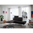 RÉCAMIERE in Echtleder Dunkelbraun  - Chromfarben/Dunkelbraun, Design, Leder/Metall (209/85-109/95-16cm) - Dieter Knoll