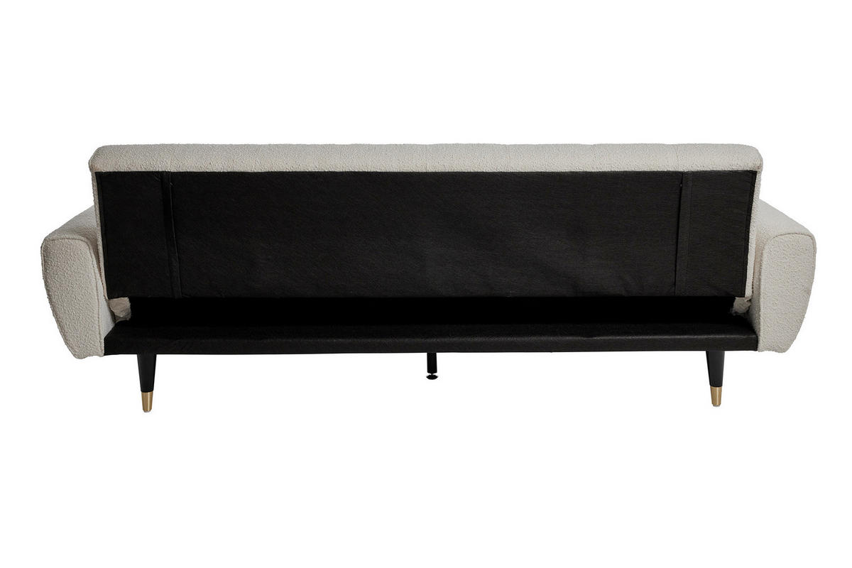 SCHLAFSOFA Bouclé Weiß  - Weiß, MODERN, Holz/Textil (213/83/153/173cm) - MID.YOU