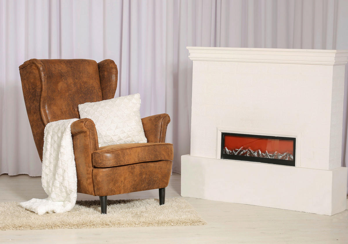 FÜLES FOTEL - barna/fekete, Basics, faalapú anyag/karton (82/101/96cm) - Niels Andersson