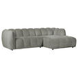 ECKSOFA in Chenille Dunkelgrau 272/172 cm - Dunkelgrau/Schwarz, KONVENTIONELL, Kunststoff/Textil (272/172cm) - Carryhome