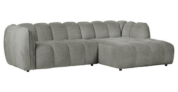 ECKSOFA in Chenille Dunkelgrau 272/172 cm - Dunkelgrau/Schwarz, KONVENTIONELL, Kunststoff/Textil (272/172cm) - Carryhome