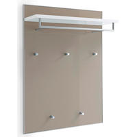 GARDEROBENPANEEL  in 80/109/27 cm  - Taupe/Weiß, Design, Glas/Holzwerkstoff (80/109/27cm)