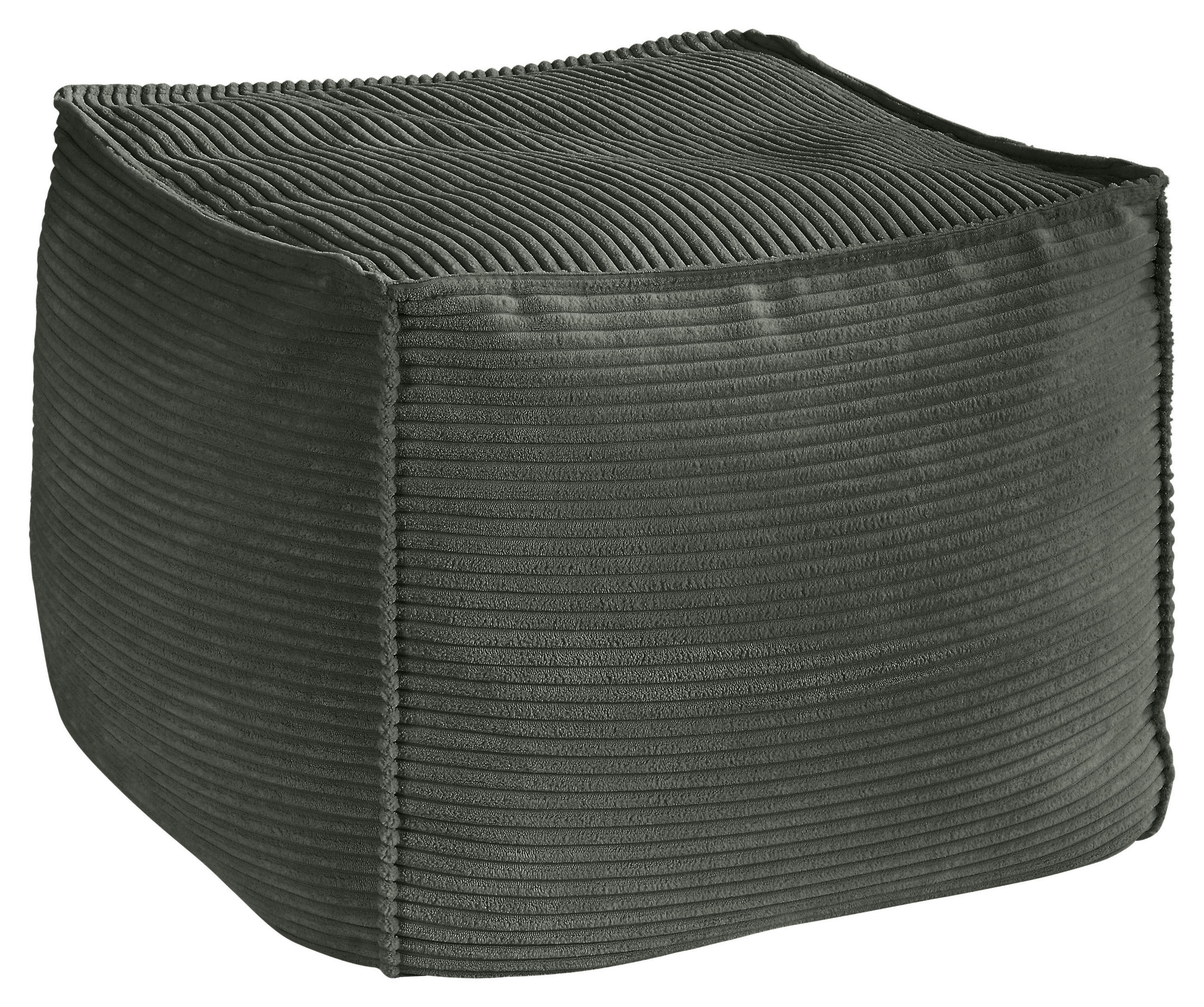 POUF in Grün Textil  - Grün, KONVENTIONELL, Textil (66/40/66cm) - Hom`in