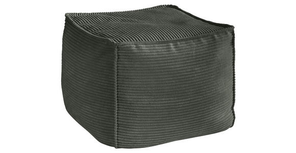 POUF Cord 66/40/66 cm  - Grün, KONVENTIONELL, Textil (66/40/66cm) - Hom`in