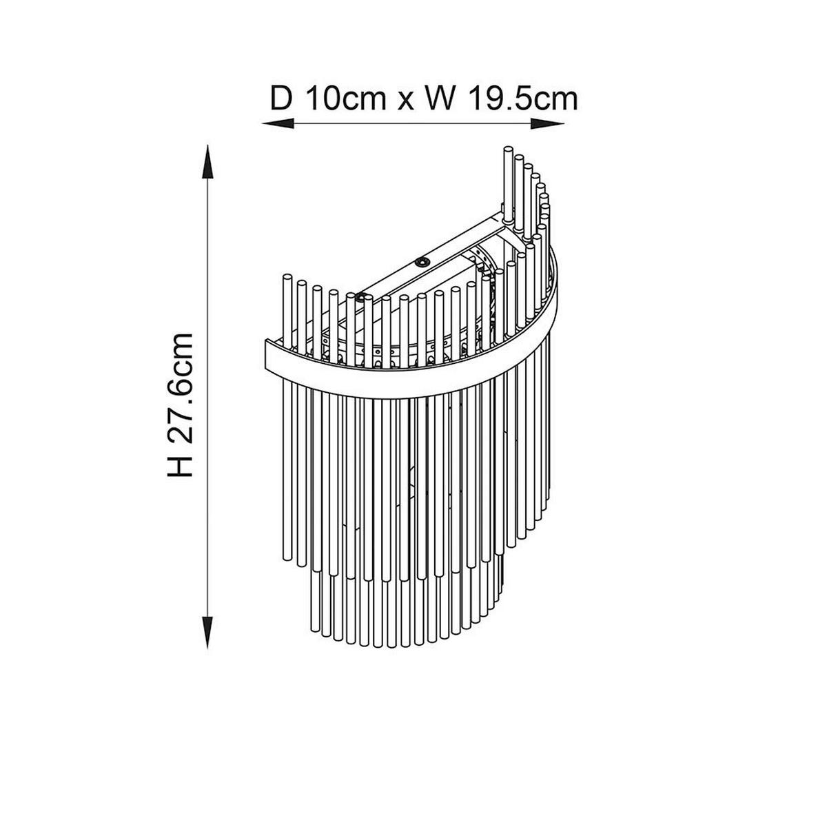 WANDLEUCHTE 19.5/27.6 cm   - Transparent, KONVENTIONELL, Glas (19.5/27.6cm)