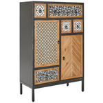 KOMMODE  in 80/124,5/38 cm  - Multicolor/Schwarz, ROMANTIK / LANDHAUS, Holz/Holzwerkstoff (80/124,5/38cm) - Landscape