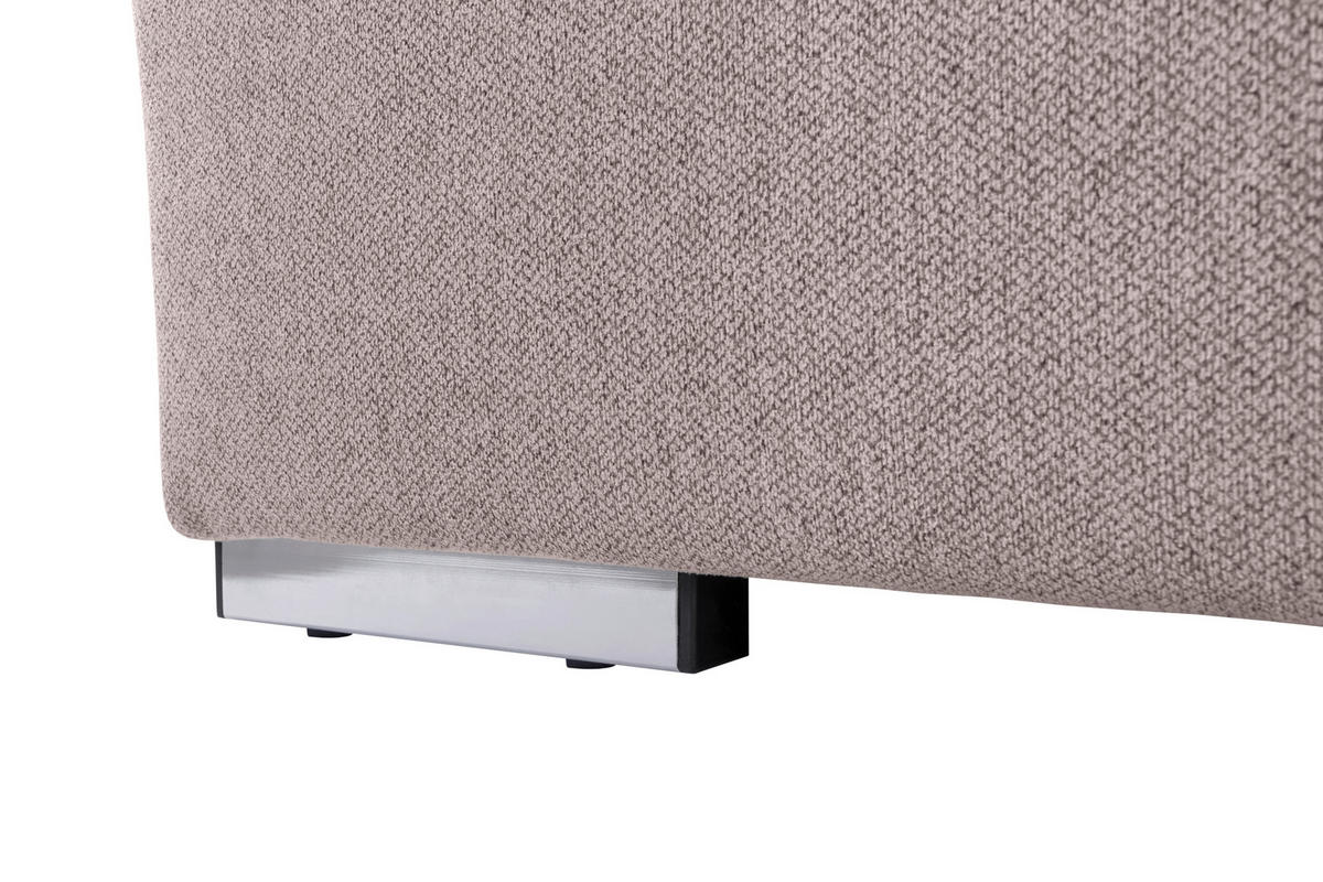 WOHNLANDSCHAFT Taupe  - Taupe/Grau, Design, Textil/Metall (173/328/215cm) - MID.YOU
