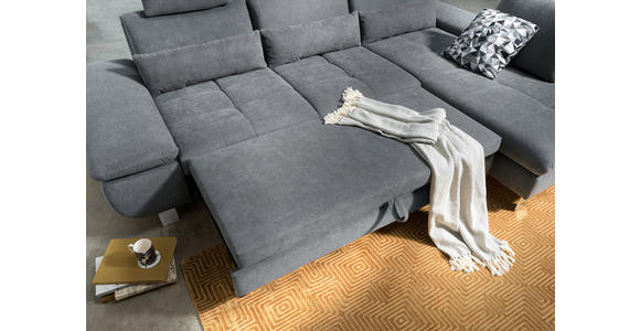 ECKSOFA Gelb Webstoff  - Chromfarben/Gelb, Design, Textil/Metall (310/203cm) - Xora