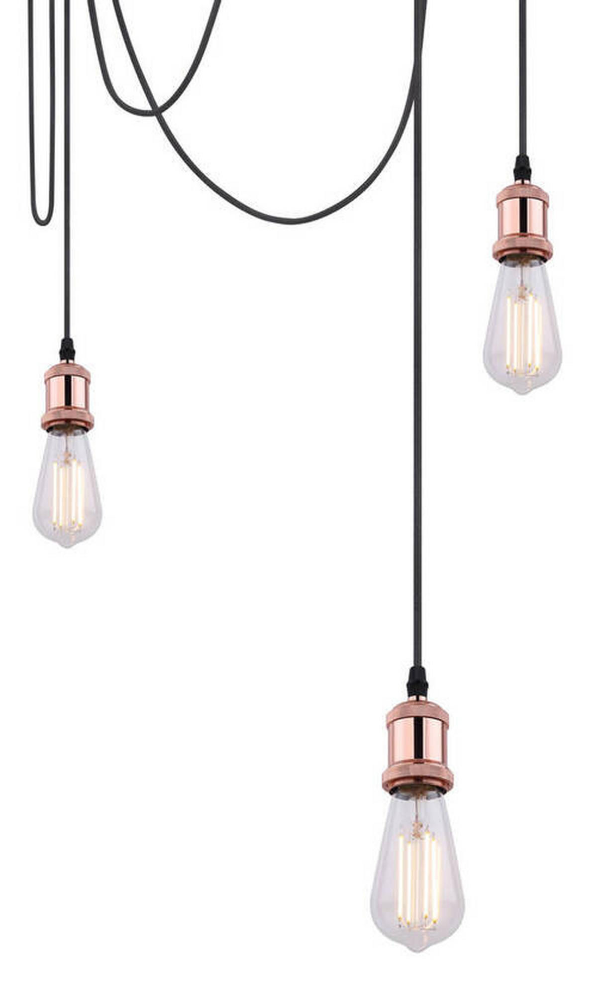 VISEČA SVETILKA        11,7/200 cm      E27 - barve bakra, Basics, kovina/tekstil (11,7/200cm) - Globo