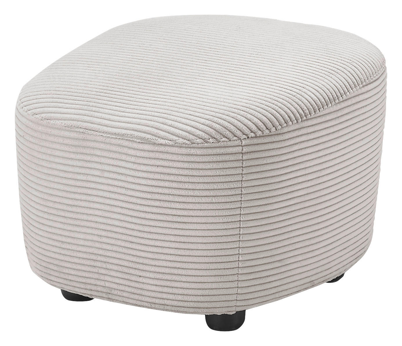 HOCKER Cord Hellgrau  - Hellgrau/Schwarz, Design, Kunststoff/Textil (54/41/57cm) - SetOne by Musterring