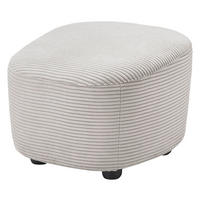 HOCKER Cord Hellgrau  - Hellgrau/Schwarz, Design, Kunststoff/Textil (54/41/57cm) - SetOne by Musterring