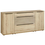 SIDEBOARD 180/85/40 cm  - Buchefarben/Schwarz, KONVENTIONELL, Holzwerkstoff/Kunststoff (180/85/40cm) - Venda