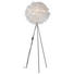 STOJACÍ LAMPA - bílá/barvy niklu, Trend, další přírodní materiály/kov (40/150cm) - Boxxx