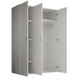 DREHTÜRENSCHRANK  in Weiß  - Alufarben/Weiß, KONVENTIONELL, Holzwerkstoff/Kunststoff (121/176/51cm) - Carryhome