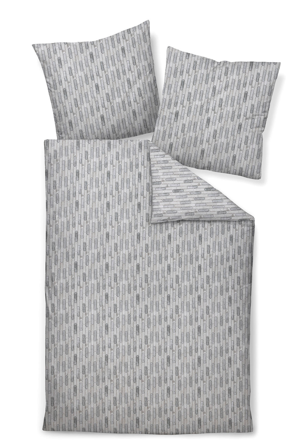 BETTWÄSCHE Seersucker 135/200 cm  - Grau, Design, Textil (135/200cm) - Janine