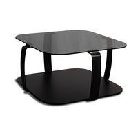 COUCHTISCH Sicherheitsglas, Farbglas 75/75/40 cm quadratisch Schwarz  - Schwarz, Design, Glas/Metall (75/75/40cm) - Xora
